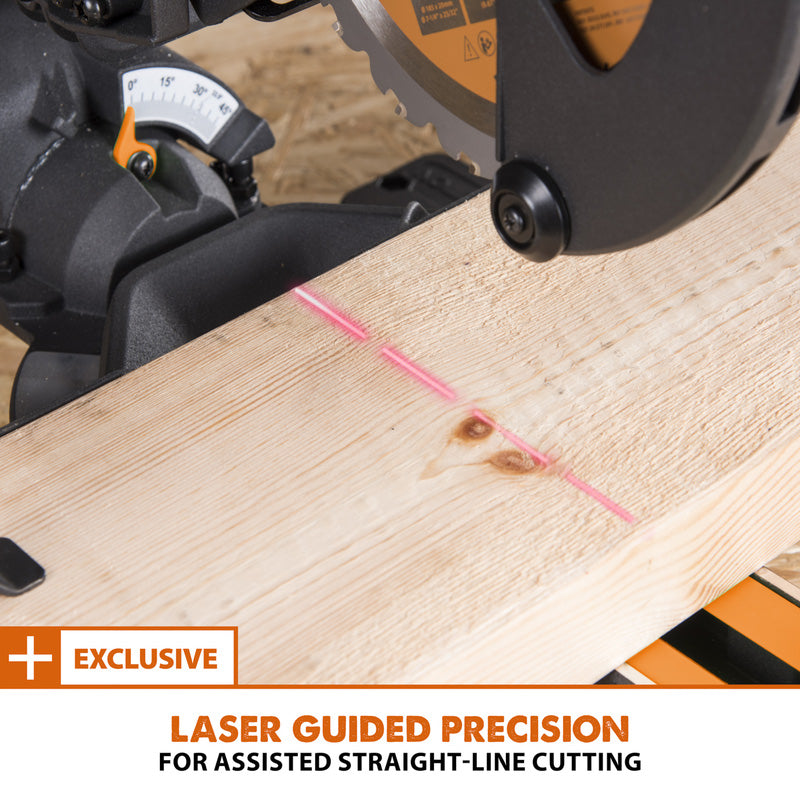 Evolution R185SMS+ 185mm Multi-Material Sliding Mitre Saw 230V