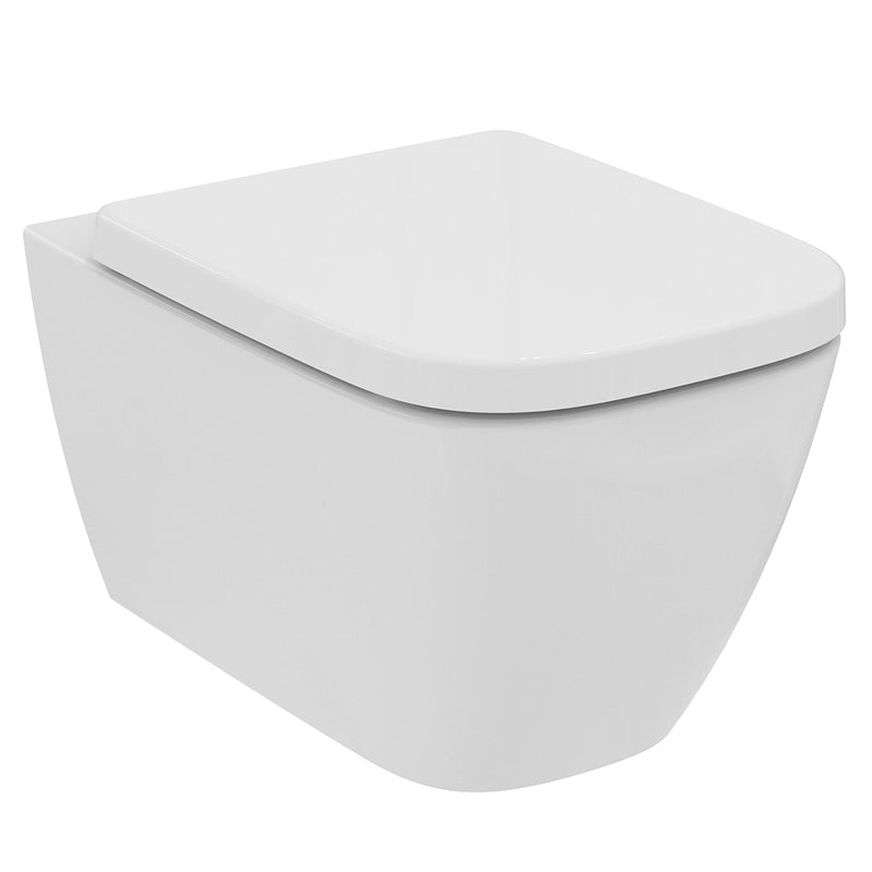 Ideal Standard i.life B Wall Hung Toilet with Wall Frame, Flush Plate and Soft Close Seat