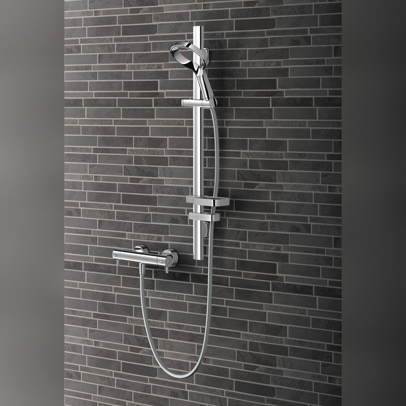 Methven Aio "Aurajet" Cool to touch Bar Mixer Shower Kit Chrome