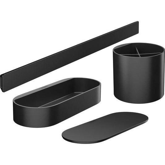 Hansgrohe WallStoris Bathroom Storage Kit Matt Black