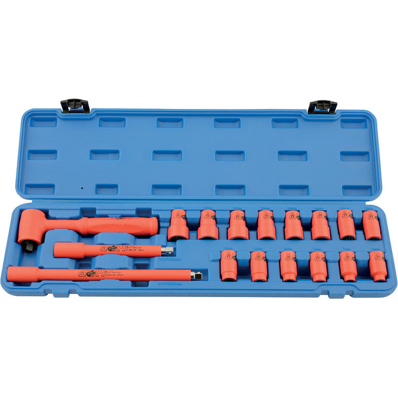 Laser Insulated Socket Set 3/8"D 17 Piece