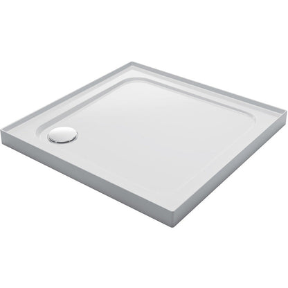 Mira Flight Low Square Shower Tray with Corner Waste  4 Upstands