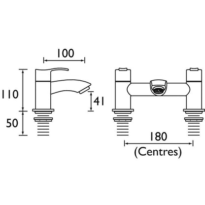 Bristan Capri Taps Bath Filler