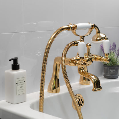Deva Georgian Taps Bath Shower Mixer Gold