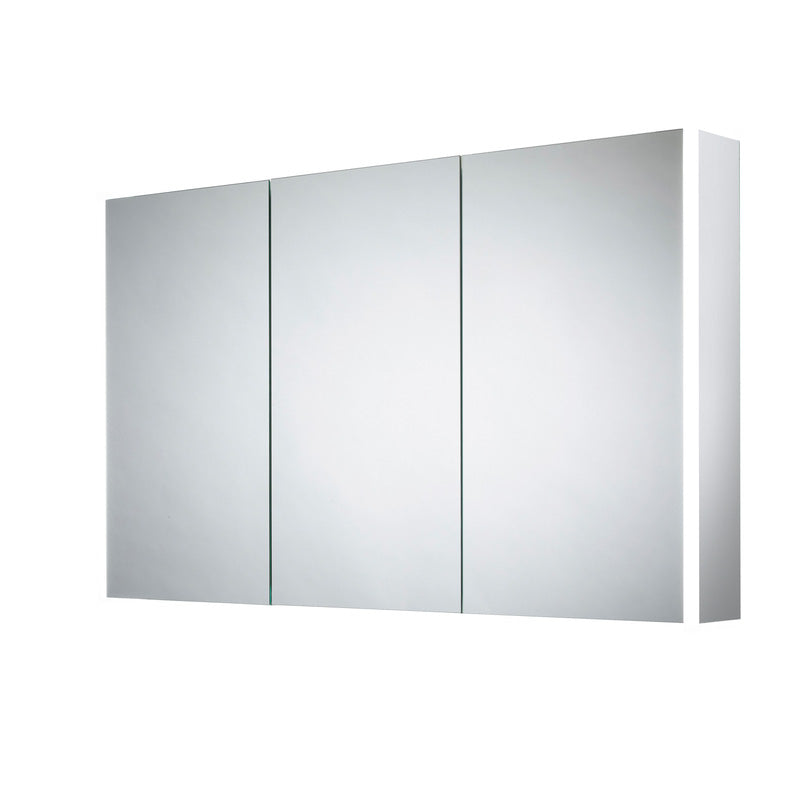 Sensio Ainsley LED Mirror Bathroom Cabinet Triple Door With Shaver Socket & Bluetooth Cool White 1200 x 700mm