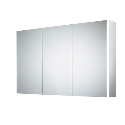 Sensio Ainsley LED Mirror Bathroom Cabinet Triple Door With Shaver Socket & Bluetooth Cool White 1200 x 700mm