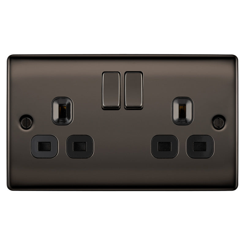 BG Nexus Metal Black Nickel Switched Socket