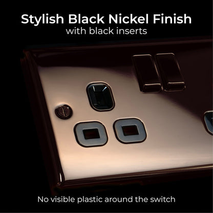 BG Nexus Metal Black Nickel Switched Socket