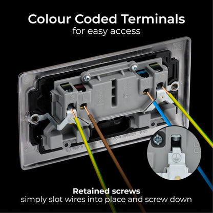 BG Nexus Metal Black Nickel Switched Socket