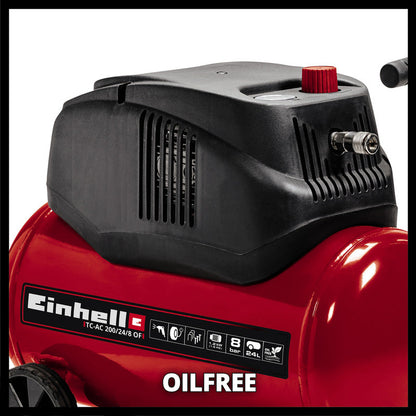 Einhell 1.6hp 24L Oil Free Compressor + 5Pc Airtool Kit 230V