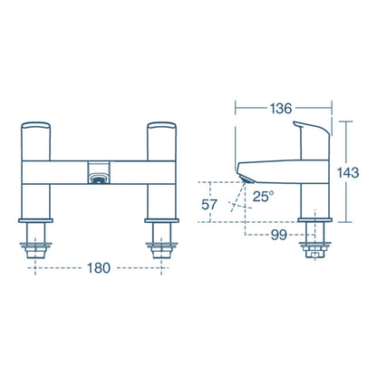 Ideal Standard Ceraflex Taps Bath Filler