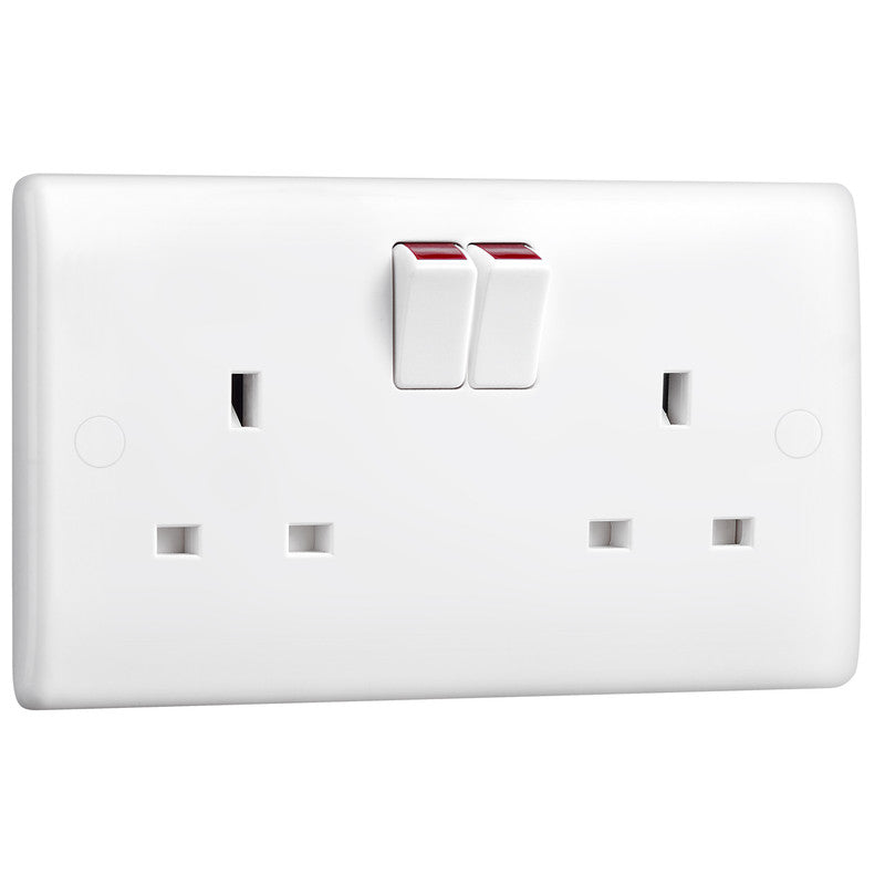 BG 13A Low Profile Switched Socket 2 Gang