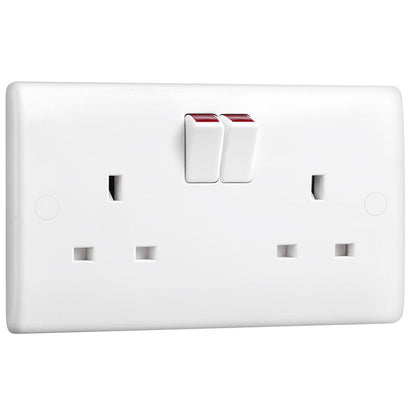 BG 13A Low Profile Switched Socket 2 Gang