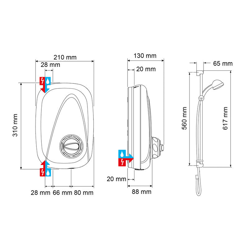 Mira Vigour Thermostatic Power Shower