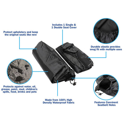 Streetwize Heavy Duty Van Seat Cover Set Black