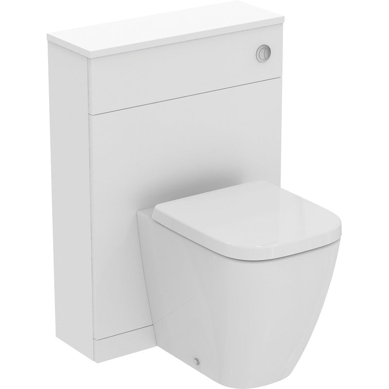 Ideal Standard i.life S Compact Matt White WC Unit and Worktop with Back to Wall Toilet and Soft Close Seat 600mm