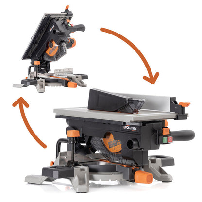 Evolution R210MTS 210mm Multi-Material Convertible Mitre/Table Saw 230V