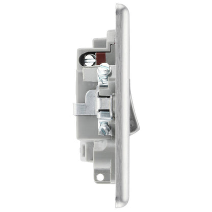 BG Brushed Steel Switched Spur 13A