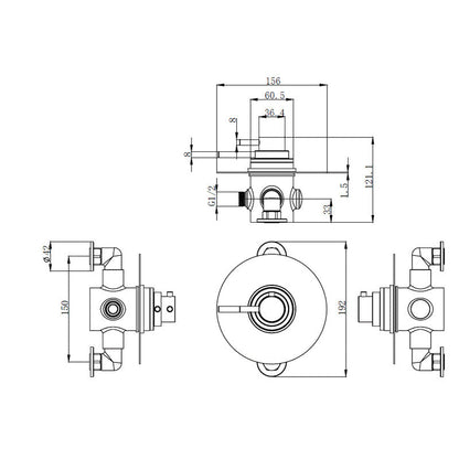 Deva Exposed/Concealed Dual Control Thermostatic Mixer Shower Valve