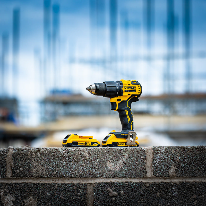 DeWalt DCD709D2T-GB 18V XR Brushless Compact Combi Drill 2 x 2.0Ah