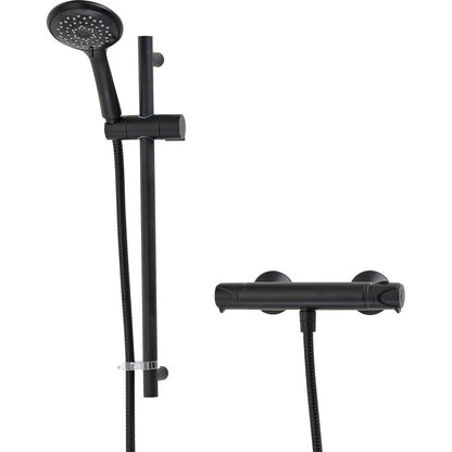 Triton Tian Thermostatic Bar Mixer Shower Black