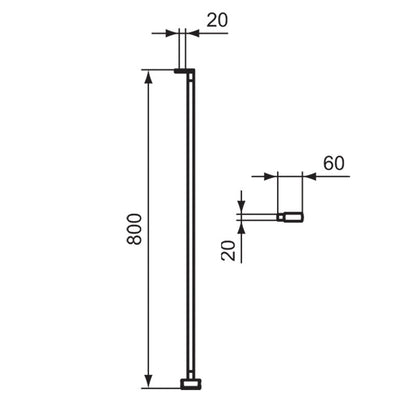 Ideal Standard i.life Angle Bracing Bracket 800mm