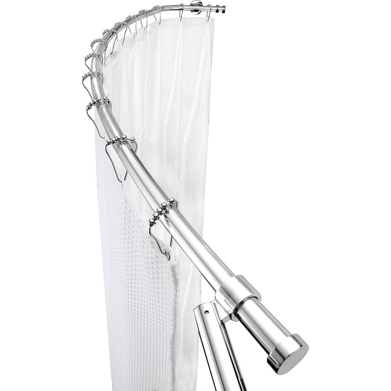 Croydex Curved Shower Curtain Rail Chrome