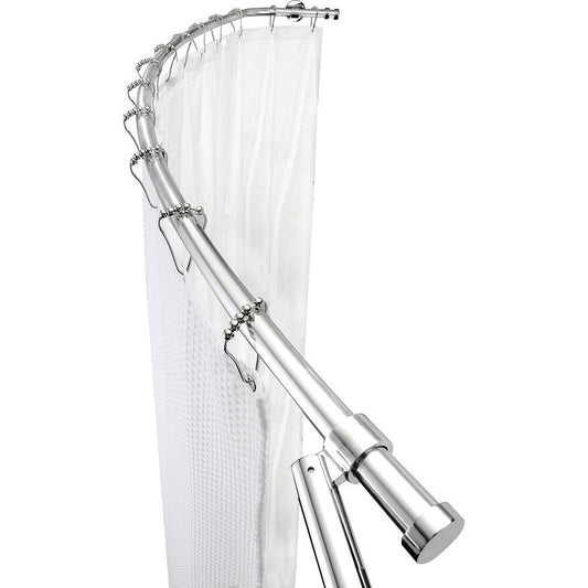 Croydex Curved Shower Curtain Rail Chrome