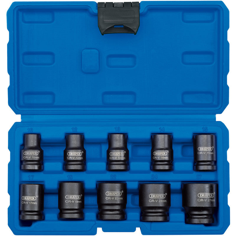Draper 1/2 Inch Square Drive Impact Socket Set