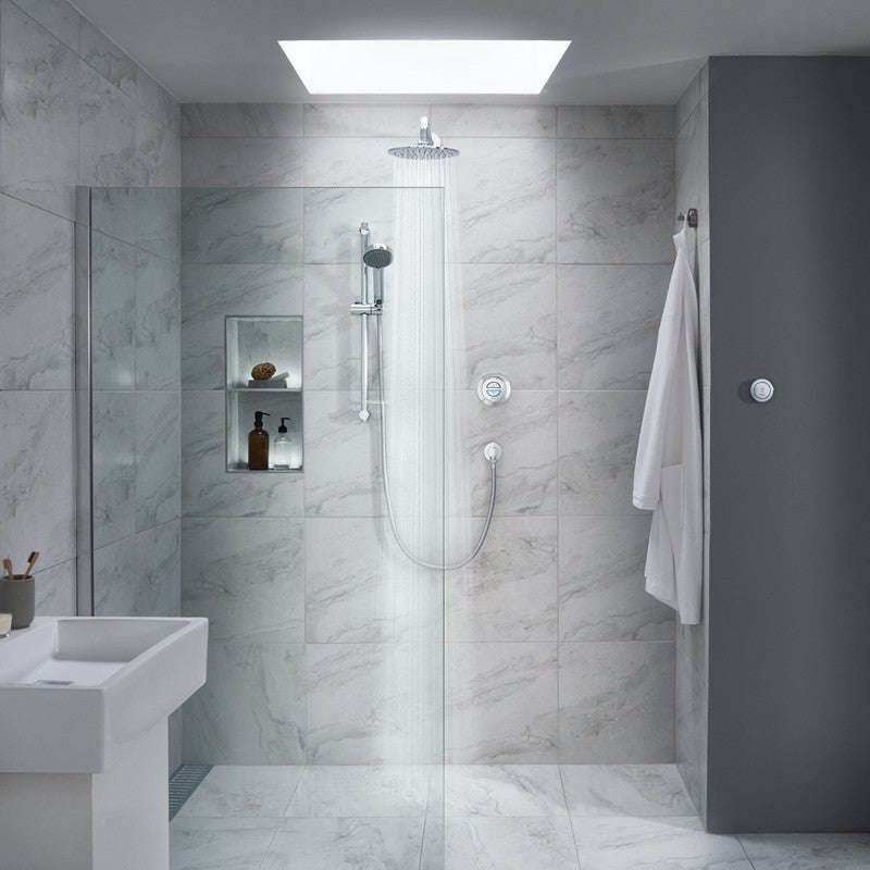 Aqualisa Quartz Classic Smart Digital Divert Thermostatic Shower HP/Combi Rear Fed