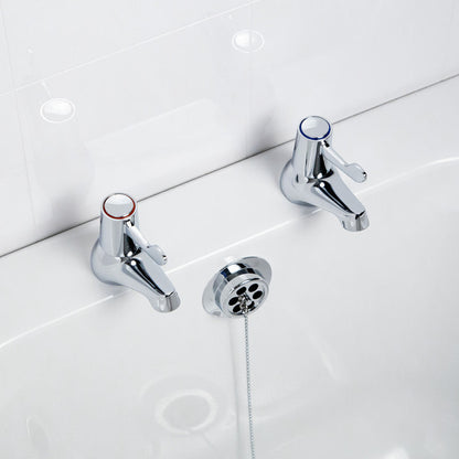 Ebb + Flo Contract Lever Taps Bath Pillar