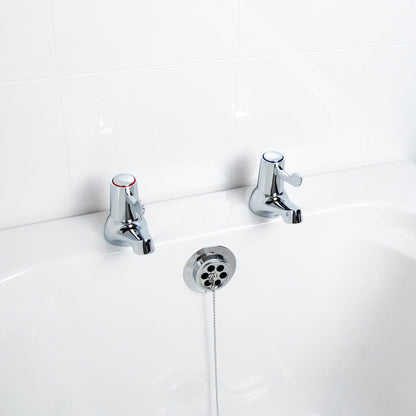 Ebb + Flo Contract Lever Taps Bath Pillar