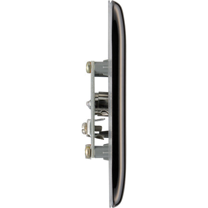 BG Nexus Metal Black Nickel Single Socket For TV or FM Co-Axial Aerial Connection 1 Gang TV/FM