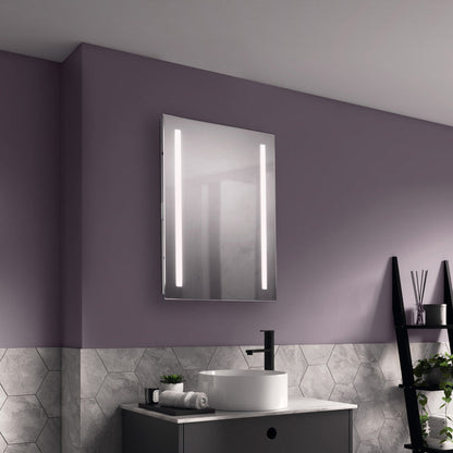 Sensio Kai Plus Slimline LED Bathroom Mirror With Shaver Socket Cool White 700 x 500mm