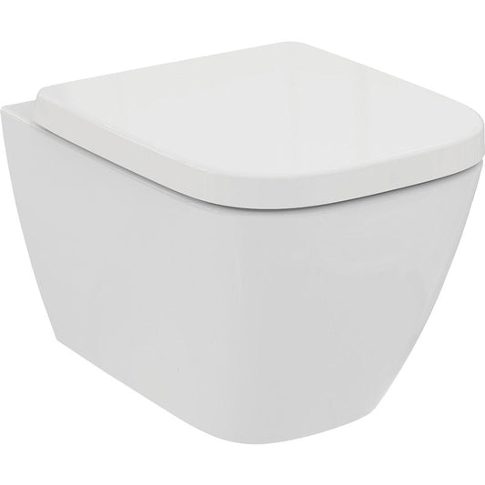 Ideal Standard i.life S Compact Wall Hung Toilet with Wall Frame and Soft Close Seat
