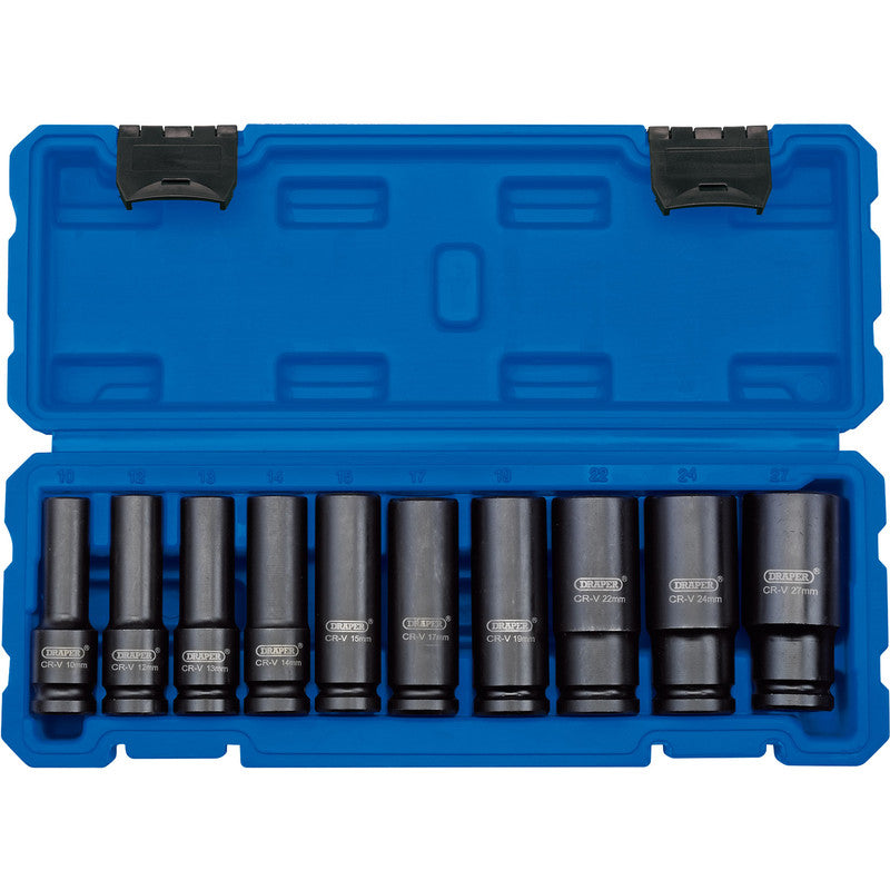 Draper 1/2 Inch Square Drive Impact Socket Set Deep Socket