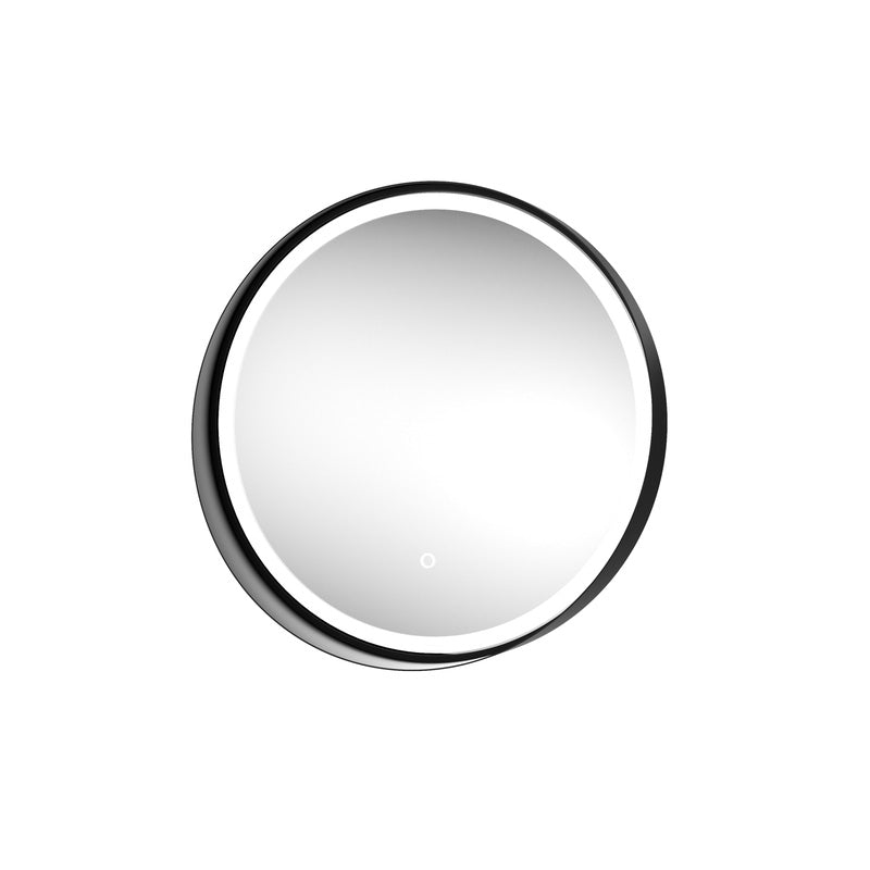 Sensio Dawn Round LED Bathroom Mirror TrioTone Black 600mm