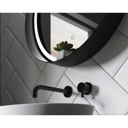 Sensio Dawn Round LED Bathroom Mirror TrioTone Black 600mm