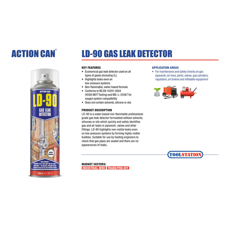Action Can LD-90 Gas Leak Detector 500ml