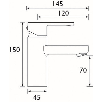 Bristan Nero Taps Basin Mixer