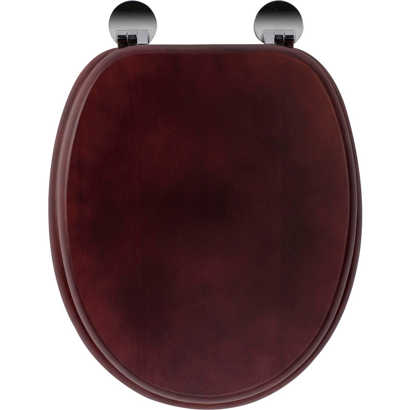 Croydex Davos Toilet Seat Mahogany Effect