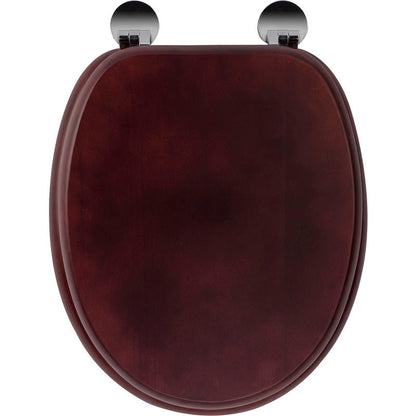Croydex Davos Toilet Seat Mahogany Effect