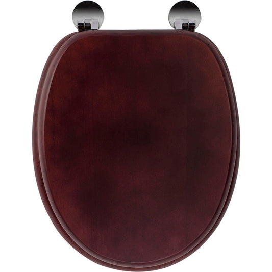 Croydex Davos Toilet Seat Mahogany Effect
