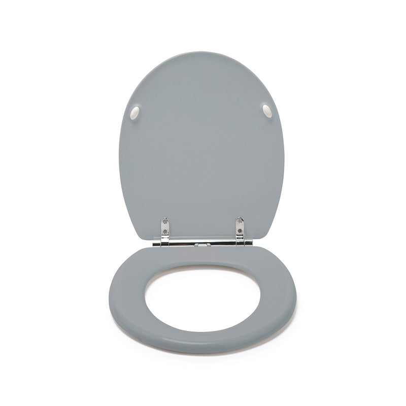 Croydex Lugano Wood Toilet Seat Grey