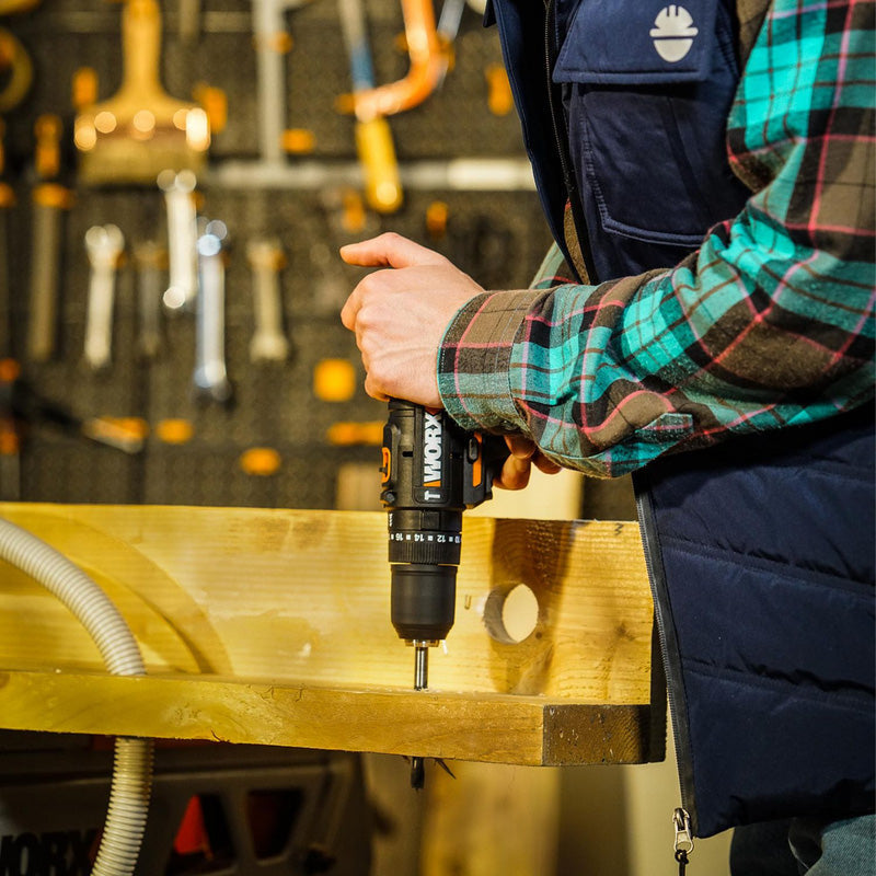 Worx WX370 20V Brushed Combi Drill 2 x 2.0Ah