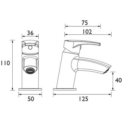 Bristan Orta Taps Cloakroom Basin Mixer