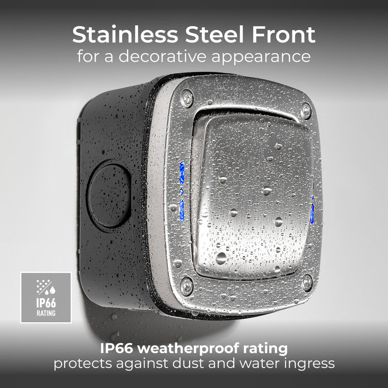 BG Decorative IP66 20A Switch 1 Gang 2 Way