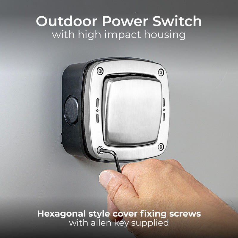 BG Decorative IP66 20A Switch 1 Gang 2 Way