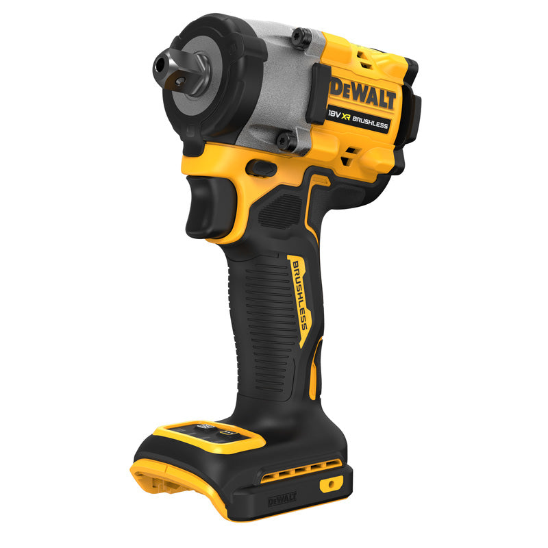 DeWalt 18V XR Brushless 1/2 Compact Impact Wrench (406Nm) (Detent Pin) Body Only