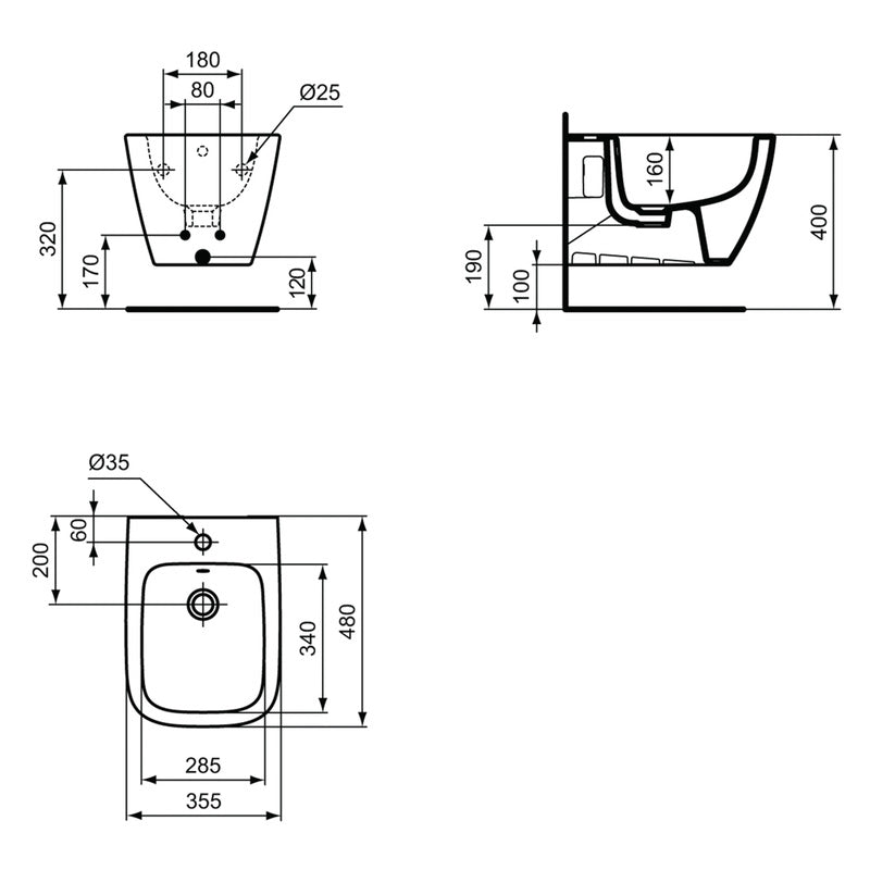 Ideal Standard i.life S Compact Wall Hung Bidet